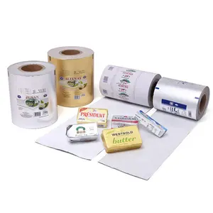 Алюминиевая фольга с индивидуальным принтом, ламинированная бумага для упаковки масла, пленка для обертывания масла
