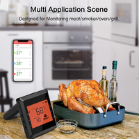 Thermomètre numérique pour four à griller en plastique connecté Bluetooth Hypersynes Pro-03, 6 capteurs, portée de 60+M/190+Ft, alarme de cuisson, minuterie