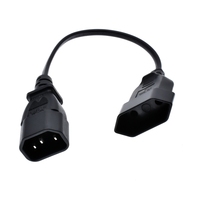 Câble d'alimentation IEC 320 C14 mâle vers prise femelle européenne 2 broches pour onduleur PDU, adaptateur secteur UE