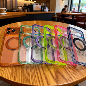 <span class=keywords><strong>เคส</strong></span>โทรศัพท์<span class=keywords><strong>กัน</strong></span><span class=keywords><strong>กระแทก</strong></span>แบบใส แข็งแรง ผลิตจากอะคริลิก พร้อมขาตั้งแม่เหล็กแบบหมุนได้ 360 องศา สำหรับ iPhone 17 16 15 14 Pro Max - Product Image 2