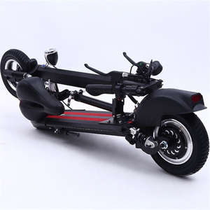 10-inch bandenmotor opvouwbare 2-wiel elektrische scooter met LED-verlichting, vering voorvork, schijfremmen en 60 km bereik per oplading - Product Image 3