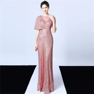 18108#women wedding dress arabic muslim Mermaid Crystal drill evening formal dress sexy woman evening prom bridesmaid dress