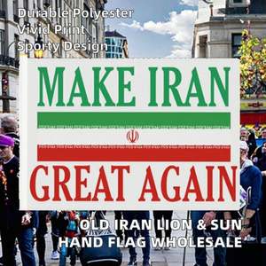 Drapeau personnalisé en polyester, motif Lion du soleil de l'Élite Pahlavi, style sportif, forme rectangulaire, imprimé numériquement pour promotion - Product Image 2