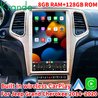Navegador Android de 13.6 Pulgadas Estilo Tesla para Jeep Grand Cherokee 2014-2020 Radio de Coche Multimedia Autoestéreo con CarPlay Inalámbrico y 4G