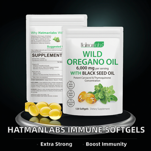 แฮทแมนแล็บส์ อาหารเสริมซอฟต์เจลธรรมชาติ 6000 มก. สารสกัดน้ำมันออริกาโนออร์แกนิก น้ำมันเมล็ดดำ ซอฟต์แคปซูล เสริมภูมิคุ้มกัน สำหรับผู้ใหญ่ 120 แคปซูล - Product Image 2