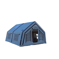 Tente climatisée familiale portable pour 6 personnes, tissu en coton imperméable avec deux chambres pour camping-car et sorties en famille