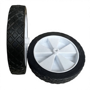 Ruedas de 8 pulgadas para cortacésped, ruedas pequeñas de plástico de 8'' <span class=keywords><strong>con</strong></span> neumáticos para cultivadores de jardín y carros de lavado a presión - Product Image 1