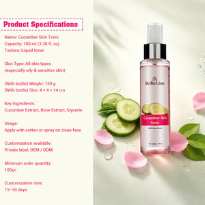 Tónico Facial Natural de Pepino para una Hidratación Profunda y Cuidado Facial Refrescante para Todo Tipo de Piel, Disponible a Precio de Mayoreo - Product Image 3