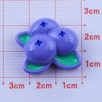 Diskon besar aksesoris diy hiasan bagian hiasan resin pipih tema buah