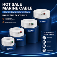 Câble marin OEM 2 ou 3 conducteurs 8-28 AWG, Ventes Flash, Fil de bateau en cuivre étamé 10 AWG 14 AWG 16 AWG pour éclairage de batterie de yacht