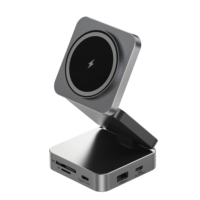 Hub USB-C Multifunción con Carga Inalámbrica y Soporte para Tarjeta Micro SD, Aleación de Aluminio, USB 3.0 de Alta Velocidad 5Gbps