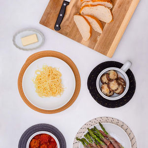 Vente en gros de napperons en coton à carreaux bohème, tapis de table de jardin imperméables avec technique de tricot en tissu de dentelle pour les mariages - Product Image 5