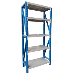 Étagères en acier double face robustes à 6 couches RUT Support vertical roulé pour une utilisation en <span class=keywords><strong>magasin</strong></span> Étagère en bois double face à double baie - Product Image 2