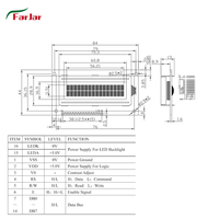 Módulo LCD Farjia 84*44MM JHD162D 1602 16X2 con Caracteres Negros y Retroiluminación LED Verde, Interfaz SPI e I2C, Circuito Integrado SPLC780D