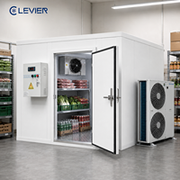 Petite chambre froide pour le stockage de la viande et des boissons avec unité de condensation et système de réfrigération