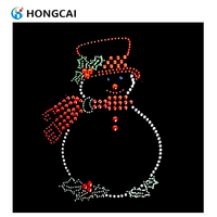 Hongcai noël strass impression transfert personnalisé pour T-shirt strass transfert de chaleur modèle modèle vêtements pour hommes