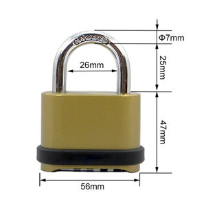 <span class=keywords><strong>Cadenas</strong></span> intelligent en laiton à combinaison numérique à 4 <span class=keywords><strong>chiffres</strong></span>, étanche, haute sécurité, robuste, rectangulaire, à trois cercles, personnalisé - Product Image 4