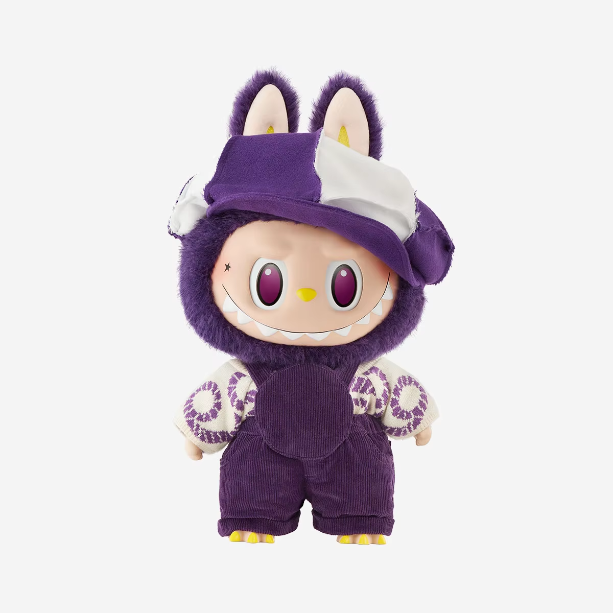 High Quality 40cm Purple Labubu Monsters Keychain Zimomo Mokoko