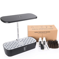 Kit de culture hydroponique de bureau pour micro-légumes et semis, avec écran LED 20W et pompe multi-prises