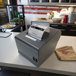 Imprimante thermique de reçus Ubereats Doordash de 3 pouces de largeur, WiFi USB pour caisse enregistreuse, applications de livraison de nourriture, imprimante de reçus - Product Image 4