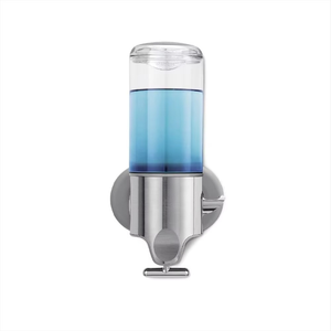 Distributeur de savon mural en acier inoxydable écologique triple 15 fl. Oz. Design moderne et fonctionnel pour salles de bain et hôtels - Product Image 6