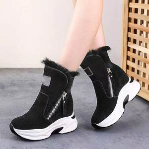 <span class=keywords><strong>Botas</strong></span> <span class=keywords><strong>de</strong></span> Nieve <span class=keywords><strong>de</strong></span> Cuero Genuino para Mujer, Otoño-Invierno 2025, Nuevo Estilo, Tacón Oculto, <span class=keywords><strong>Plataforma</strong></span>, Suela Gruesa, Casual, Caña Alta, Venta al Por Mayor - Product Image 1