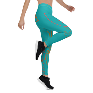 Leggings Largos CoastFlex Aqua Aloha para Mujer - Product Image 6