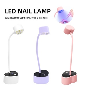 Heart Shape <b>Wireless</b> UV LED Rechargeable Mini Desktop Nail <b>Lamp</b> for Fast Curing Gel Polish Manicure - Product Image 1