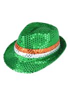 Robe de luxe en peluche flambant neuf, phare vert avec trèfle à paillettes, drapeau d'entrée, de fête