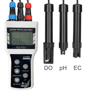 HQ-F001 çok parametre 5 in 1 PH/DO/TDS/EC/tuz ölçer su kalitesi ölçer analizörü