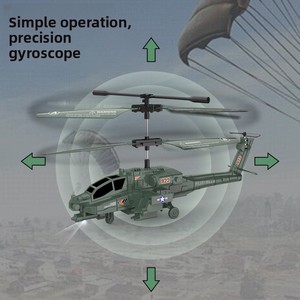 AH-64 Apache <span class=keywords><strong>RC</strong></span> Helikopter-Modell 922 Anfängerfreundliches Gyroskop-Elektrospielzeug mit Sturzsicherem Gehäuse für Alter 14+ zur Außennutzung - Product Image 4