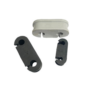 डबल-होल सदमे अवशोषण ब्लॉक Gdk-41 - 21/28 मिमी छेद, 50 मिमी केंद्र अंतराल और 30 मिमी ऊंचाई - Product Image 6