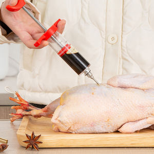 กระบอกฉีดหมักพลาสติกสีแดงขนาด 1 ออนซ์ พร้อมเข็มหมักเนื้อแบบเกลียว สำหรับ<span class=keywords><strong>ย่าง</strong></span>บาร์บีคิวและอบอาหาร ลดราคาพิเศษออนไลน์ - Product Image 4