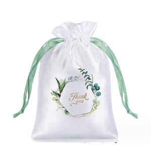 Bolsa de Almacenamiento para Pelucas de Satén de Seda, Reciclable, para Joyería, Regalos, con Cordón, para Fiestas y Bodas, Diseño Estampado, Organizador de Ropa Interior - Product Image 4