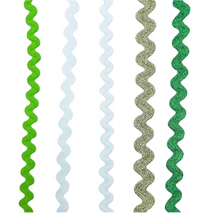 E-ma Thuật Cá Nhân Zig Zag <span class=keywords><strong>Ribbon</strong></span> Shape sáng bóng bạc kim loại ren TRIM ric Rac <span class=keywords><strong>Ribbon</strong></span> cho phụ kiện may mặc trang trí - Product Image 1