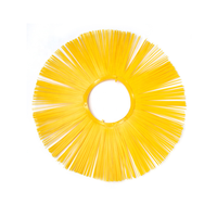 Brosse à neige robuste avec segments de remplacement en poly et acier mélangés, balai de nettoyage routier, brosse annulaire