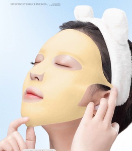 <b>Silicone</b> Facial Mask <b>Sheet</b> 3D Moisturizing Face Mask Holder Facial Patches Wrap Reusable Face Mask Cover - Product Image 4