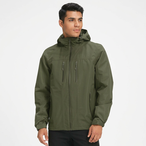 Veste coupe-vent pour homme de premier rang, imperméable, avec capuche réglable à l'avant, écologique, de haute qualité, nouvelle arrivée - Product Image 1