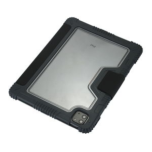 Étui pour <span class=keywords><strong>iPad</strong></span> résistant à l'usure avec bords rainurés, antichoc, fonction veille/réveil intelligente, emplacement pour stylet, coque arrière transparente - Product Image 3