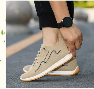 Chaussures de sport décontractées tendance pour hommes avec doublure en mesh, fermeture à lacets polyvalente pour toutes les saisons - Product Image 5