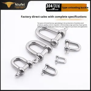 Grillete de elevación de acero inoxidable 304 con anillo en D de ojo, para cuerda de alambre y cadena, con forma de U y <span class=keywords><strong>herradura</strong></span> - Product Image 5