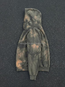 Sudadera con Capucha Vintage para Hombre, Estilo Retro Desgastado con Efecto Ácido y Decolorado, Oversize, Grunge Streetwear, Tejido Grueso de Felpa - Product Image 3