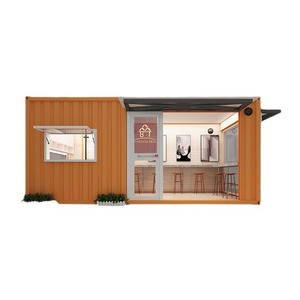 Quiosco moderno en contenedor para tienda, puesto móvil de café al aire libre, diseño rectangular - Product Image 1