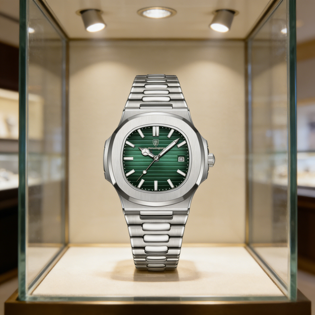 Poedagar 613 Luxury Men Watch Square Quartz Stainless Steel Waterproof Luminous Auto Date Business Casual Wristwatch