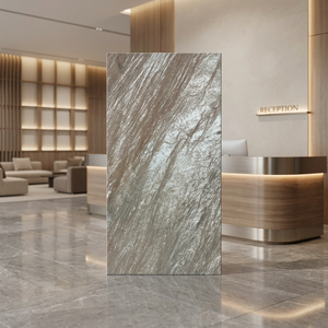 Revêtement mural flexible de luxe en pierre naturelle de marbre blanc Rajasthan Panda, qualité supérieure, écologique et imperméable, pour cour et bar à domicile - Product Image 5