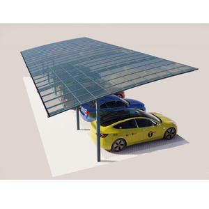 Abri de voiture moderne de style européen, design élégant en aluminium, abri de stationnement imperméable en alliage d'aluminium, abri solaire pour voiture - Product Image 3