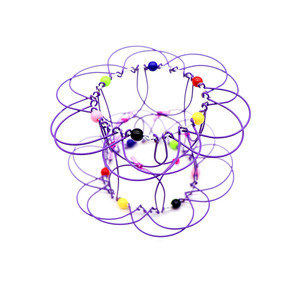 Panier à fleurs en fil métallique flexible, jouet artisanal, boucles magiques, jouet anti-anxiété, panier à fleurs mandala - Product Image 5