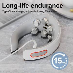 Masseur de cou Jinzheng avec 4 têtes de massage, rechargeable par USB, fonction tapotement, pétrissage et acupression pour soulager le cou - Product Image 4