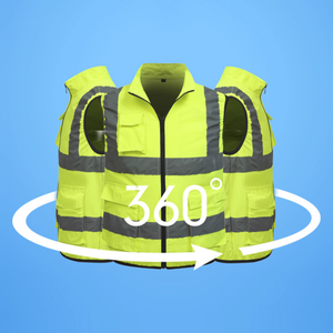 Удобный летний охлаждающий защитный жилет из водонепроницаемого полиэстера ANSI Class 2, оранжево-зеленый, с 5-сантиметровой светоотражающей лентой, для безопасности на дорогах и активного отдыха - Product Image 3