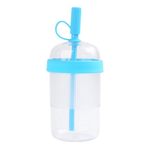 Nouvelle tasse à boisson transparente anti-fuite personnalisée de 540 ml pour jus de boba, sans BPA, réutilisable, en plastique, avec paille, pour les voyages - Product Image 1